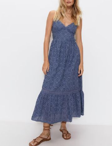 Rochie lunga WAREHOUSE, albastru