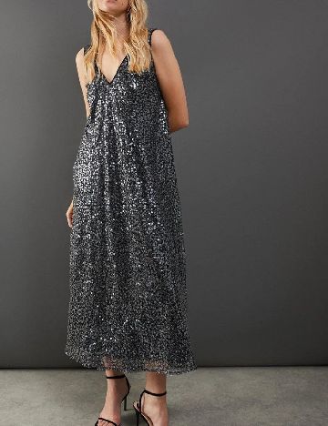 Rochie lunga WAREHOUSE, negru