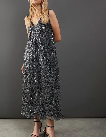 Rochie lunga WAREHOUSE, negru