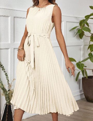 Rochie medie SHEIN Maternity, ecru