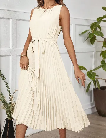 Rochie medie SHEIN Maternity, ecru