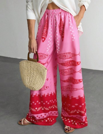 Pantaloni SHEIN, roz