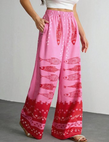 Pantaloni SHEIN, roz