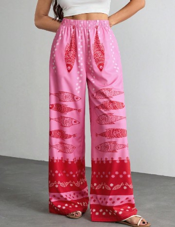Pantaloni SHEIN, roz