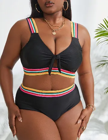 Costum de baie SHEIN CURVE, negru
