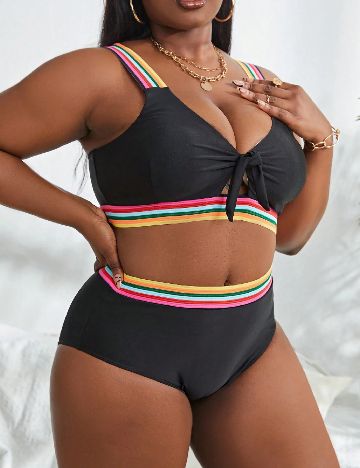 Costum de baie SHEIN CURVE, negru
