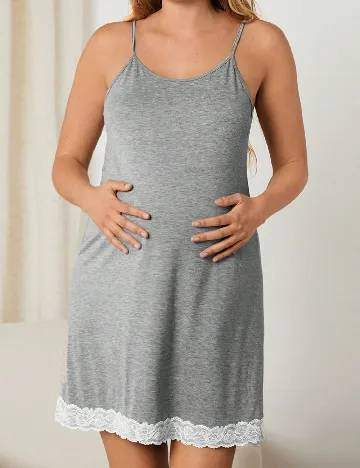 Rochie de noapte SHEIN Maternity, gri