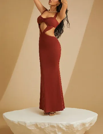 Rochie lunga SHEIN, caramiziu