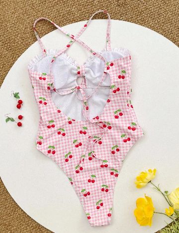 Costum de baie SHEIN, roz