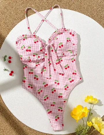 Costum de baie SHEIN, roz