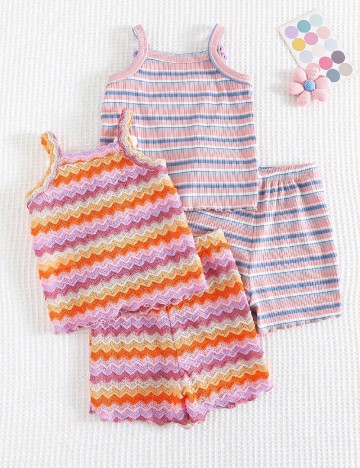 Set compleuri 2 bucati Cozy Pixies, mix culori