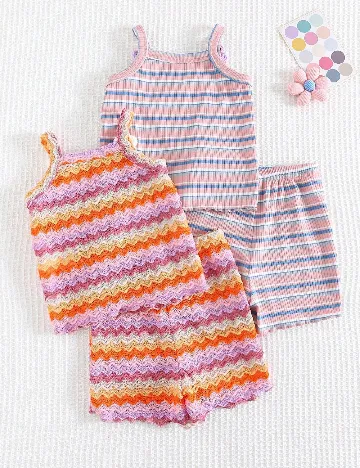 Set compleuri 2 bucati Cozy Pixies, mix culori
