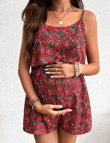 Salopeta SHEIN Maternity, floral print