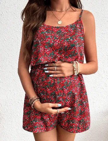 Salopeta SHEIN Maternity, floral print