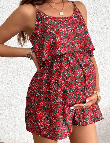 Salopeta SHEIN Maternity, floral print