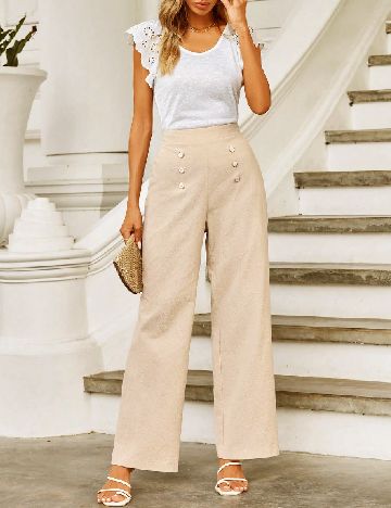 Pantaloni SHEIN, crem