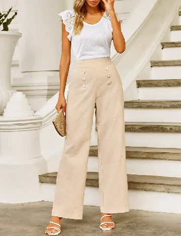 Pantaloni SHEIN, crem