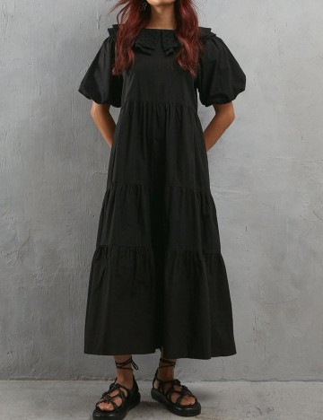 Rochie lunga WAREHOUSE, negru