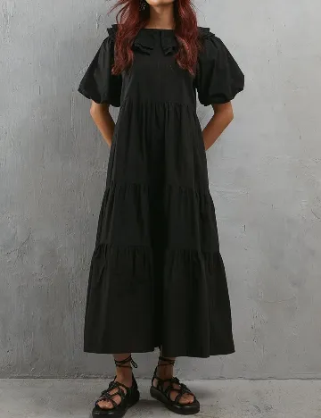 Rochie lunga WAREHOUSE, negru