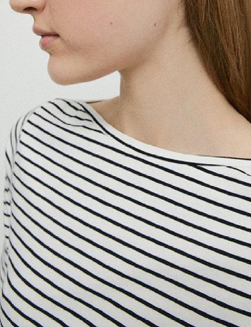 Tricou WAREHOUSE, alb/negru