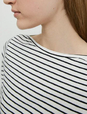 Tricou WAREHOUSE, alb/negru