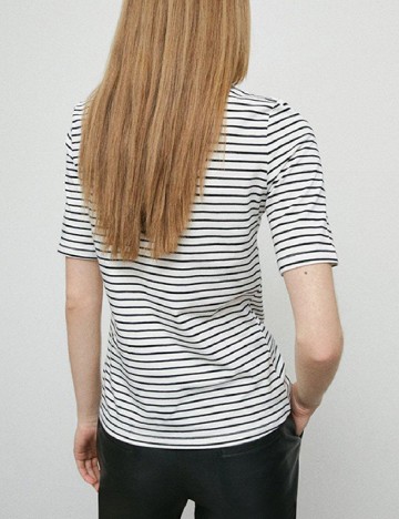 Tricou WAREHOUSE, alb/negru
