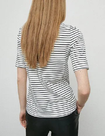 Tricou WAREHOUSE, alb/negru