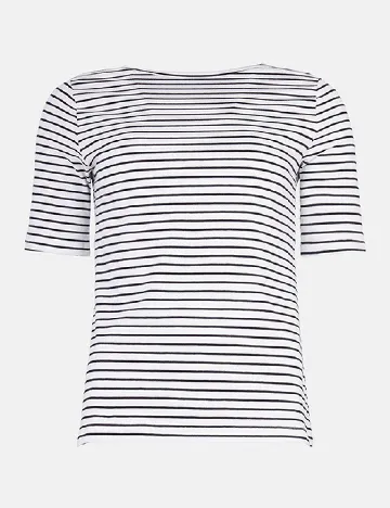 Tricou WAREHOUSE, alb/negru