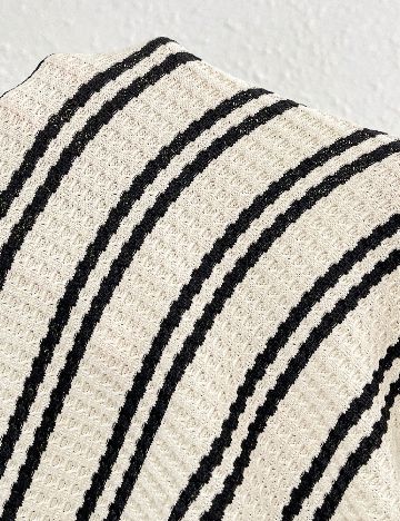 Rochie lunga SHEIN Maternity, ecru/negru