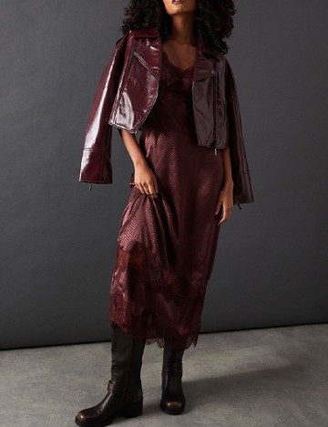 Rochie lunga WAREHOUSE, maro