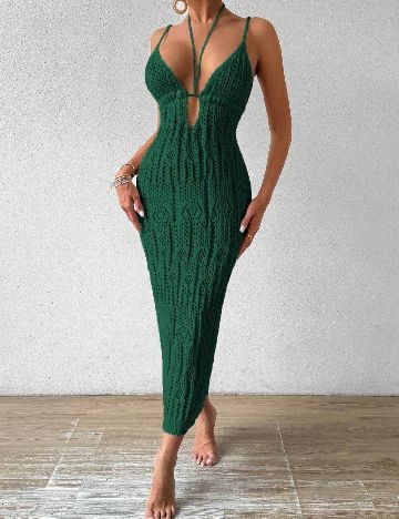 Rochie lunga SHEIN, verde