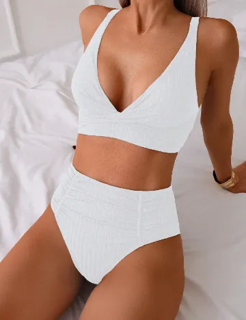 Costum de baie SHEIN, alb