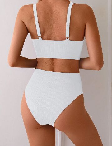 Costum de baie SHEIN, alb