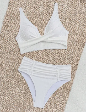 Costum de baie SHEIN, alb