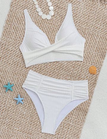 Costum de baie SHEIN, alb