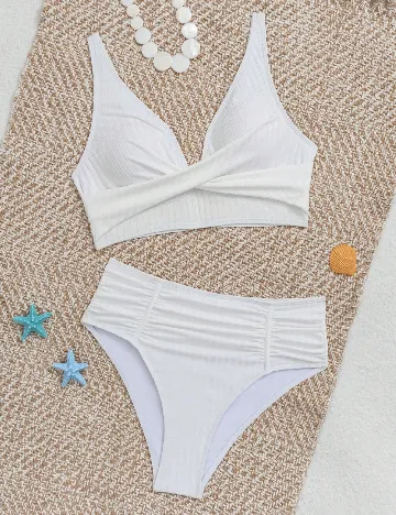 Costum de baie SHEIN, alb