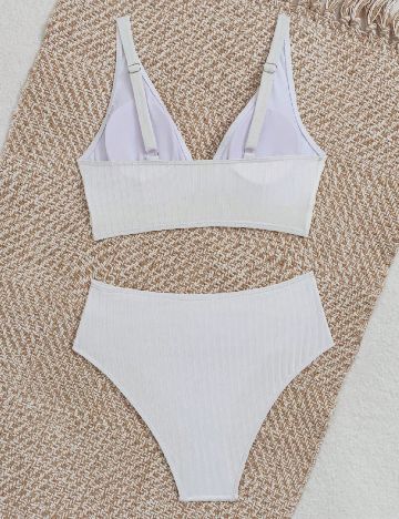 Costum de baie SHEIN, alb