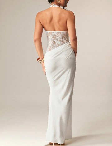 Rochie lunga Silquee, alb