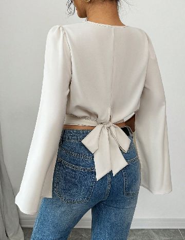 Top SHEIN, ecru