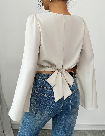 Top SHEIN, ecru