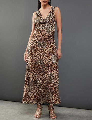Rochie lunga WAREHOUSE, animal print
