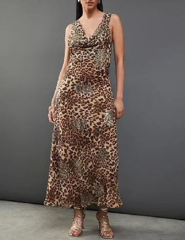 Rochie lunga WAREHOUSE, animal print