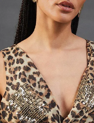 Rochie lunga WAREHOUSE, animal print