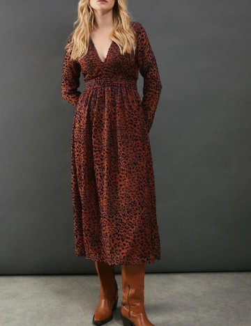 Rochie medie WAREHOUSE, animal print