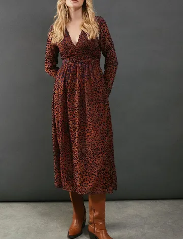 Rochie medie WAREHOUSE, animal print