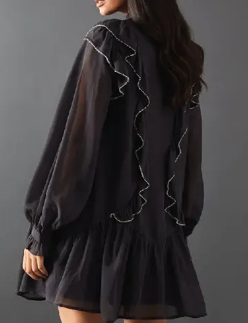 Rochie scurta WAREHOUSE, gri inchis