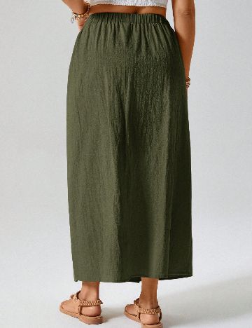 Fusta SHEIN CURVE, verde