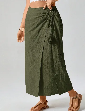 Fusta SHEIN CURVE, verde