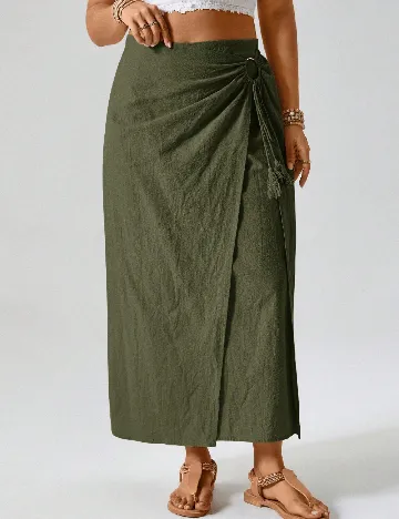 Fusta SHEIN CURVE, verde