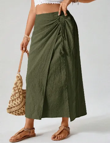 Fusta SHEIN CURVE, verde